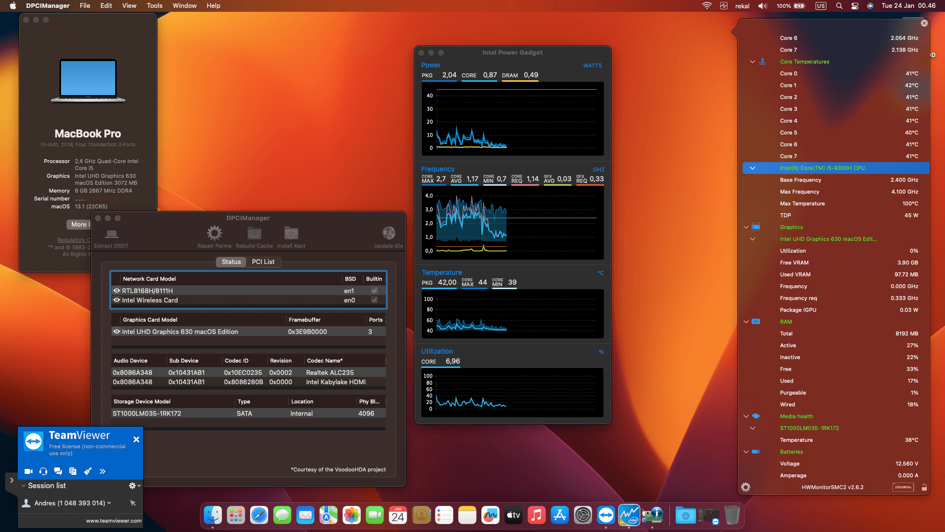 Success Hackintosh macOS Ventura 13.1 Build 22C65 in Asus TUF Gaming F505GT-I565B6T